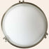Brushed Nickel Flush Mount Light 2-Light Milk Glass Ceiling Light